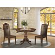 Pemberly Row 3-Piece Dining Set with Slatted Chairs in Mahogany Finish