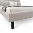 Pemberly Row 3-Piece Queen Platform Bedroom Set with Mist Beige Fabric