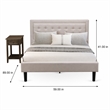 Pemberly Row 2-Piece Platform Bedroom Set in Mist Beige and Jacobean