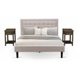 Pemberly Row 3-piece Wood Queen Bedroom Set in Mist Beige