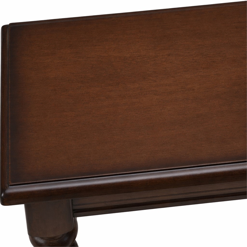 Pemberly Row Wood End Table with Open Storage in Antique Mahogany