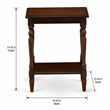 Pemberly Row Wood End Table with Open Storage in Antique Mahogany