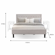 Pemberly Row 3-Piece King Bedroom Set in Mist Beige and Jacobean Finish