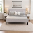 Pemberly Row 3-Piece King Bedroom Set in Mist Beige and Jacobean Finish
