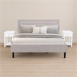 Pemberly Row 3-Piece King Bedroom Set in Mist Beige and Jacobean Finish