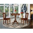 Pemberly Row Eden 3-Piece Mahogany Round Table and Chairs Dining Set