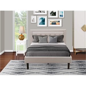 Pemberly Row 2-Piece Full Bedroom Set with Mist Beige Fabric Upholstery