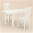 Pemberly Row Norfolk 3-Piece Dining Set in Linen White Finish