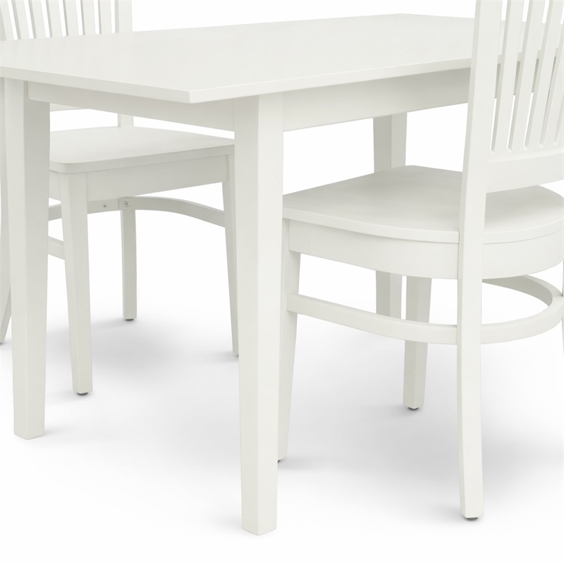 Pemberly Row Norfolk 3-Piece Dining Set in Linen White Finish