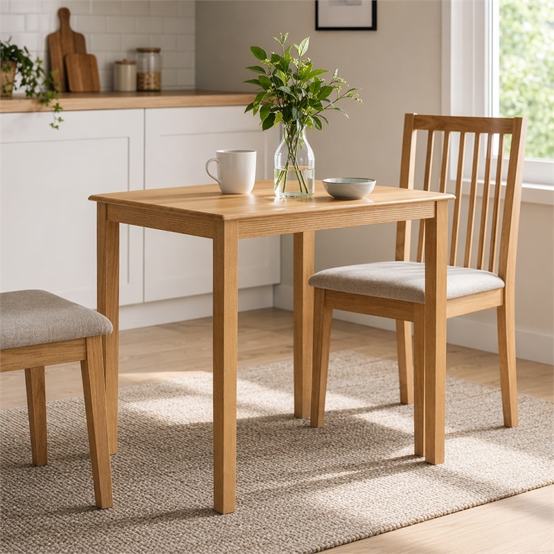 Pemberly Row Rectangle Wood Counter Height Table in Oak