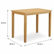 Pemberly Row Rectangle Wood Counter Height Table in Oak