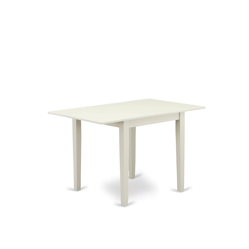 Pemberly Row 5-Piece Wood Dining Set in Linen White and Light Beige