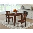 Pemberly Row 3-Piece Wood Dining Set with Chairs in Mahogany