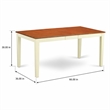 Pemberly Row Rectangular Extendable Wood Dining Table in Cream/Cherry