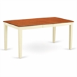 Pemberly Row Rectangular Extendable Wood Dining Table in Cream/Cherry