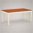 Pemberly Row Rectangular Extendable Wood Dining Table in Cream/Cherry