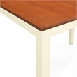 Pemberly Row Rectangular Extendable Wood Dining Table in Cream/Cherry
