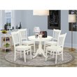 Pemberly Row 5-Piece Wood Kitchen Table Set in Linen White Finish