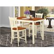 Pemberly Row 3-Piece Wood Dining Set in Buttermilk and Cherry