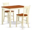 Pemberly Row 3-Piece Wood Dining Set in Buttermilk and Cherry