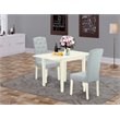 Pemberly Row 3-Piece Wood Dining Table and Chair Set in Linen White