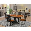 Pemberly Row Avon 5-Piece Butterfly Leaf Wood Dining Set in Black/Cherry