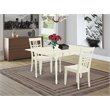 Pemberly Row Monza 3-Piece Wood Dining Set in Linen White