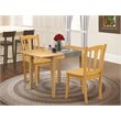 Pemberly Row 3-Piece Oak Dining Room Set with Panel Back Chairs