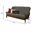 Pemberly Row Tucson Queen Futon in Marmont Gray Wood Frame