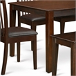 Pemberly Row Capri 6-Piece Wooden Dining Set in Mahogany Finish