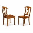 Pemberly Row Napoleon Dining Chairs Wood in Saddle Brown (Set of 2)