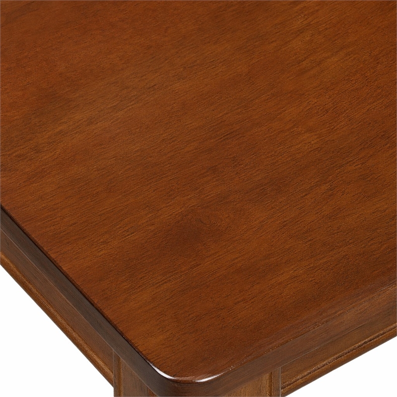 Pemberly Row Napoleon Dining Chairs Wood in Saddle Brown (Set of 2)