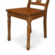 Pemberly Row Napoleon Dining Chairs Wood in Saddle Brown (Set of 2)
