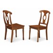 Pemberly Row Napoleon Dining Chairs Wood in Saddle Brown (Set of 2)