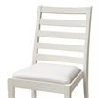 Pemberly Row Dining Chairs in White Faux Leather Wood (Set of 2)