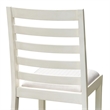 Pemberly Row Dining Chairs in White Faux Leather Wood (Set of 2)