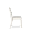 Pemberly Row Dining Chairs in White Faux Leather Wood (Set of 2)