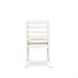 Pemberly Row Dining Chairs in White Faux Leather Wood (Set of 2)