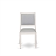 Pemberly Row Dining Chairs in Light Gray Faux Leather Wood (Set of 2)