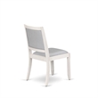 Pemberly Row Dining Chairs in Light Gray Faux Leather Wood (Set of 2)