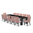 Pemberly Row 13-Piece Wood Dining Table Set in Black Finish