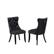 Pemberly Row 14-Piece Dining Room Table Set in Black Finish