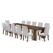 Pemberly Row 13-Piece Extendable Dining Set in Walnut Finish