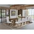 Pemberly Row 13-Piece Extendable Dining Set in Walnut Finish