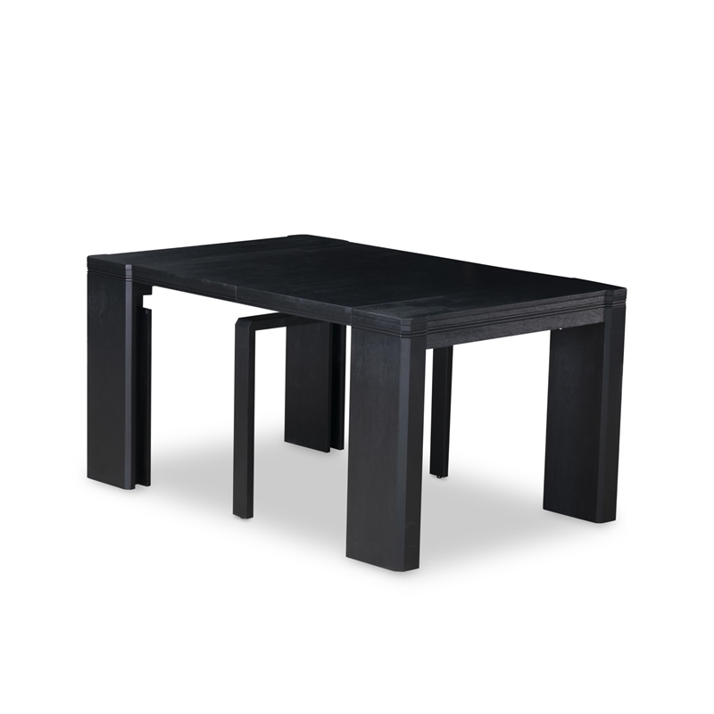 Pemberly Row 14-Piece Dining Room Table Set in Black Finish