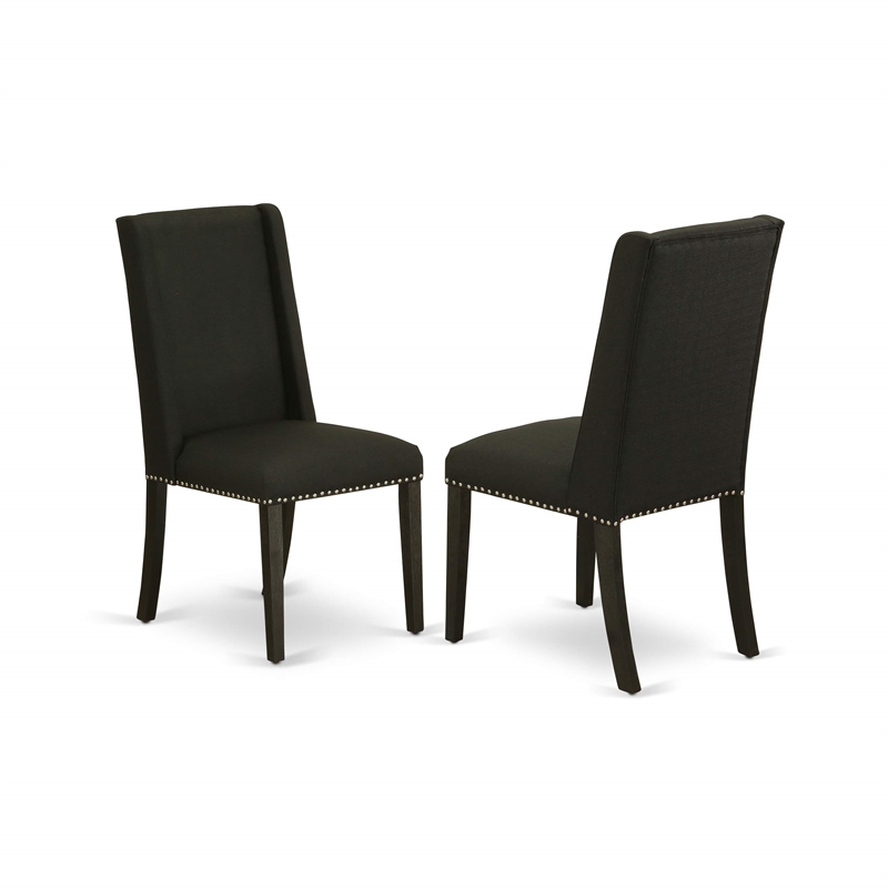 Pemberly Row 13-Piece Dining Room Table Set in Wood with Black Finish