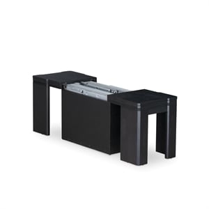 Pemberly Row Extendable Wooden Bench in Black Finish