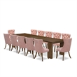 Pemberly Row 13-Piece Extendable Dining Set in Walnut Finish