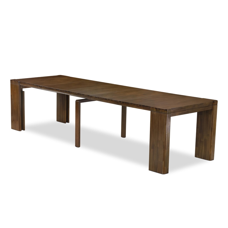 Pemberly Row 13-Piece Extendable Dining Set in Walnut Finish