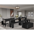 Pemberly Row 6-Piece Dining Room Set in Wire Brushed Black Finish